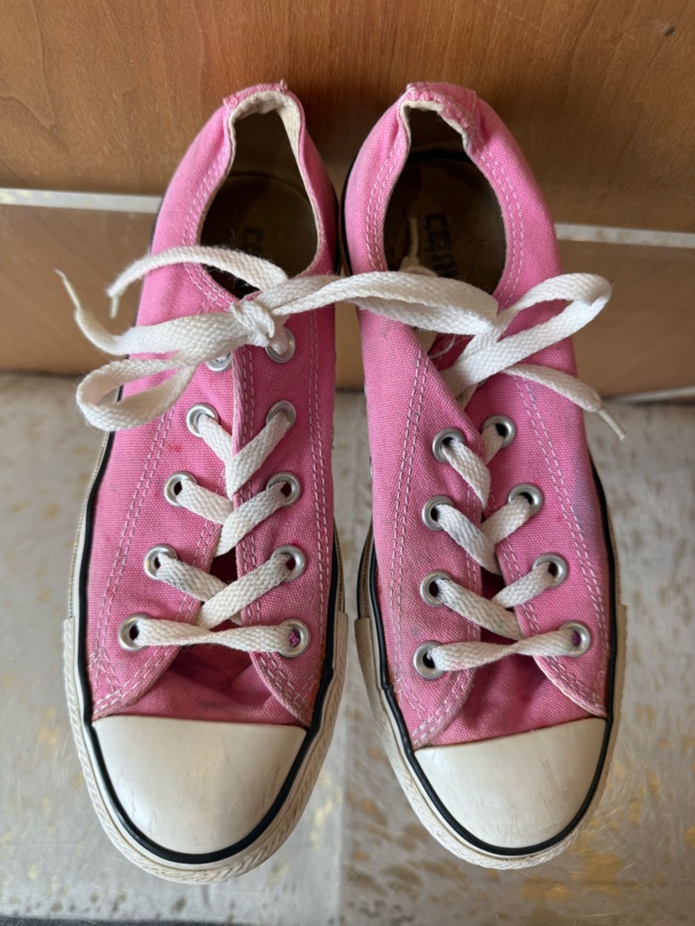 Pre-Loved Pink Low-Top Converse Sneakers for Women, size 4 (6.5 US) - Picture 6 of 9